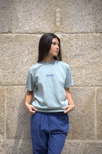 CAMISETA VERDE/AZUL "OLEIROS"