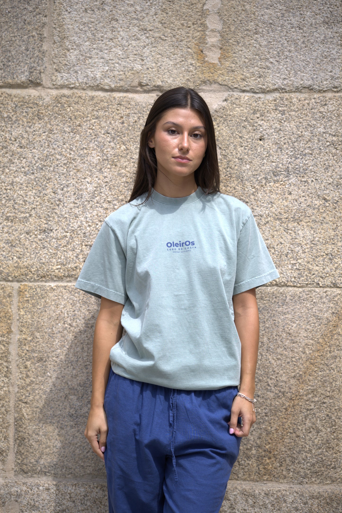 CAMISETA VERDE/AZUL "OLEIROS"