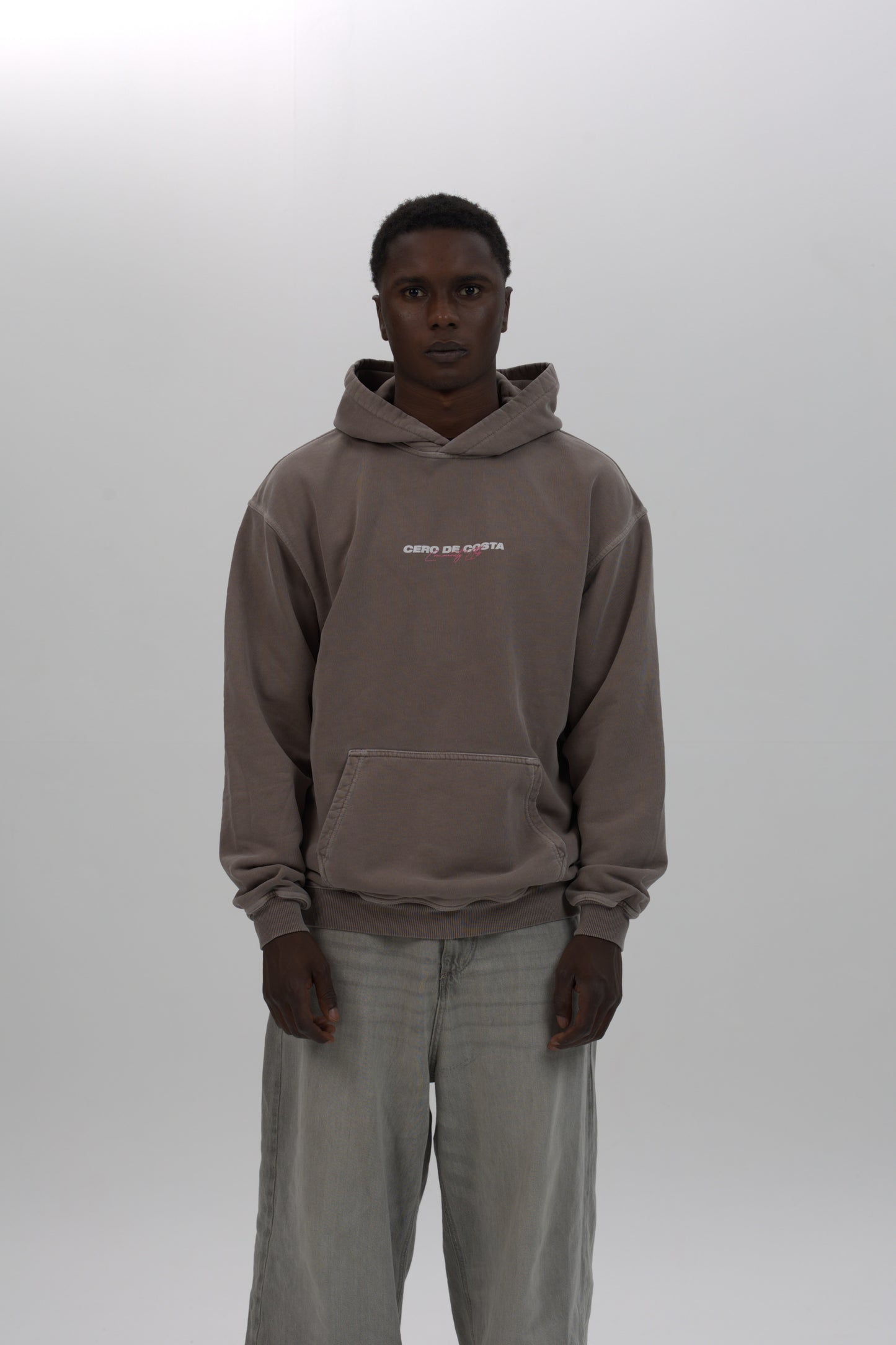 SUDADERA ANTRACITA/DESGASTADO “PLAYAS SURF” CON CAPUCHA