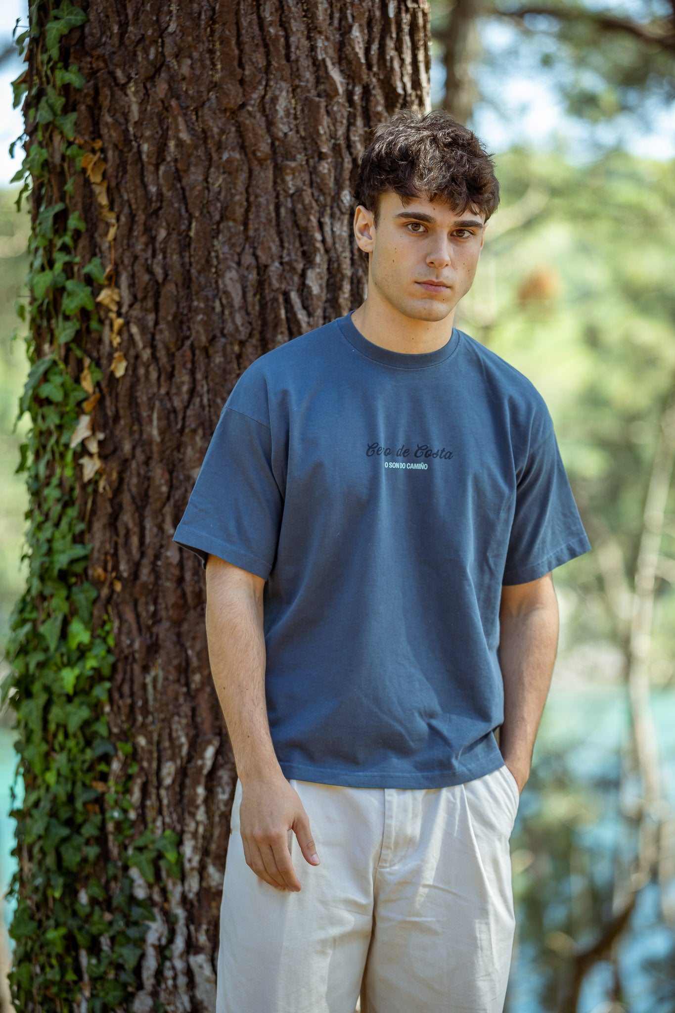 CAMISETA ANTRACITA/NEGRO "O SON"