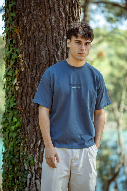 CAMISETA ANTRACITA/NEGRO "O SON"
