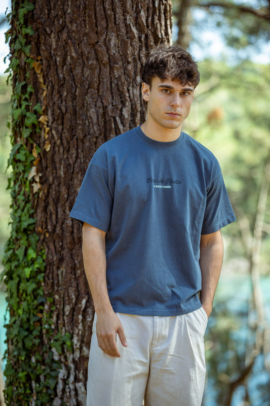 CAMISETA ANTRACITA/NEGRO "O SON"