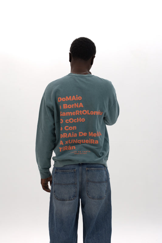SUDADERA VERDE/ROSA "MOAÑA"