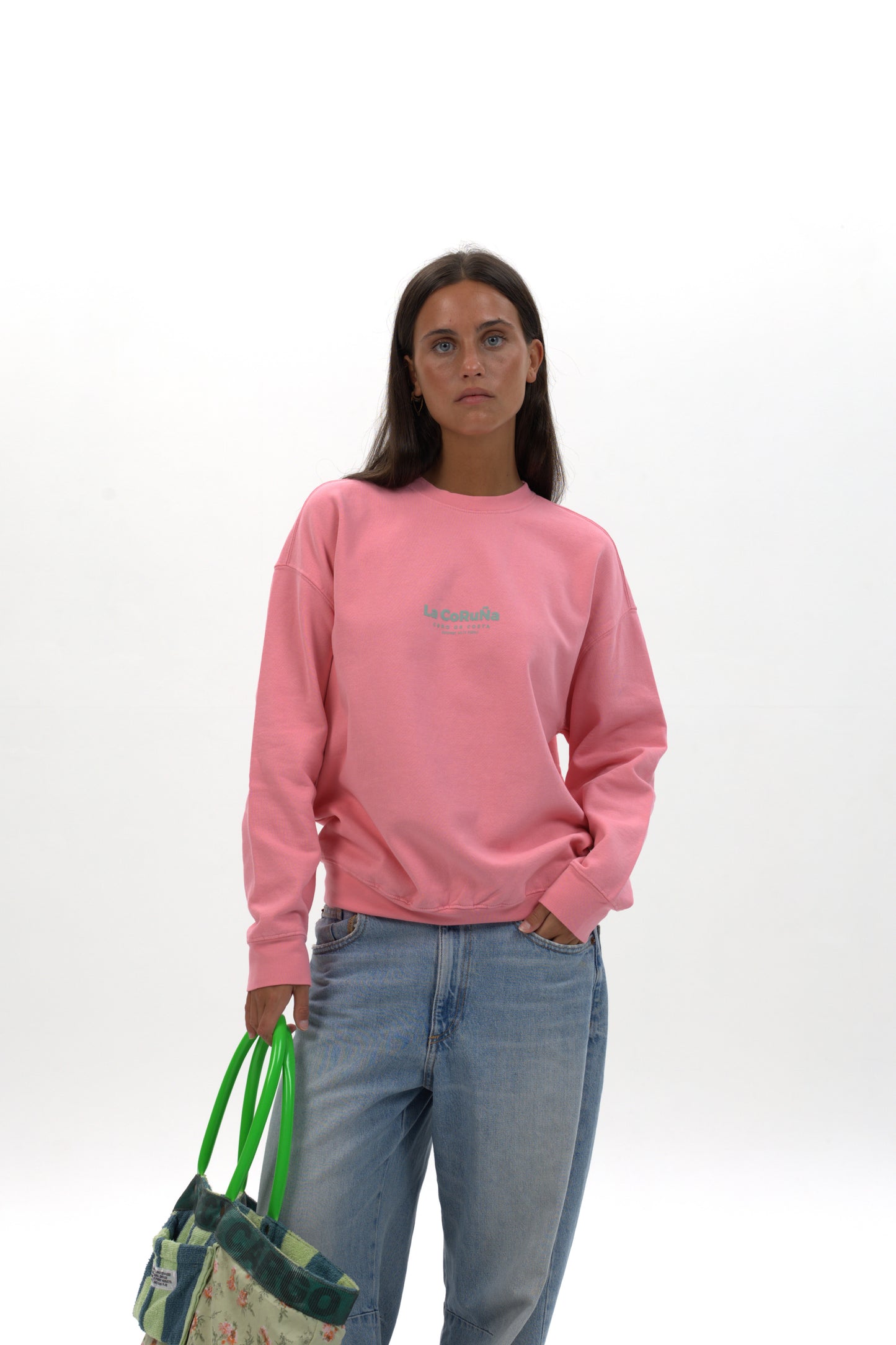 SUDADERA ROSA/CELESTE "LA CORUÑA"