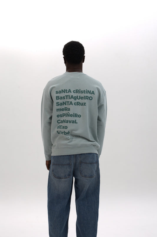 SUDADERA VERDE-AGUA/VERDE "OLEIROS"