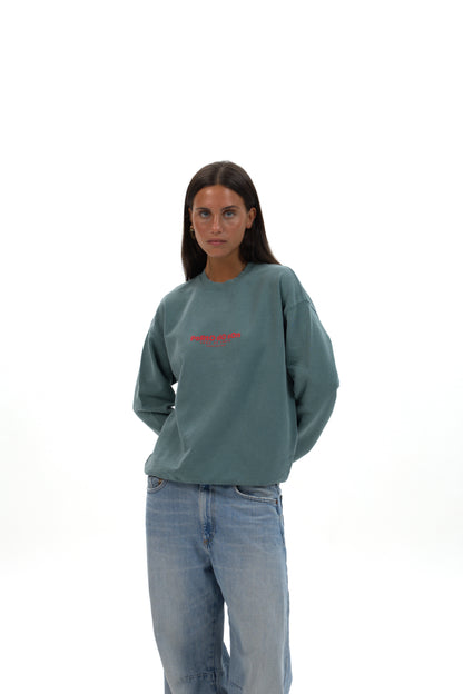 SUDADERA VERDE/ROJO "PORTO DO SON"