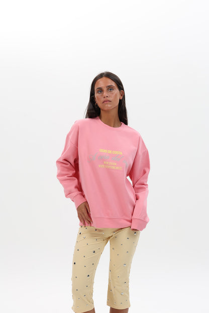 SUDADERA ROSA/CELESTE "PONTEVEDRA"