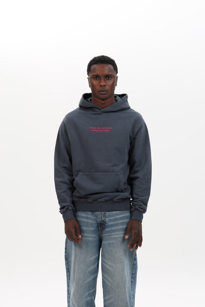SUDADERA ANTRACITA/QUISQUILLA “PLAYAS SURF” CON CAPUCHA
