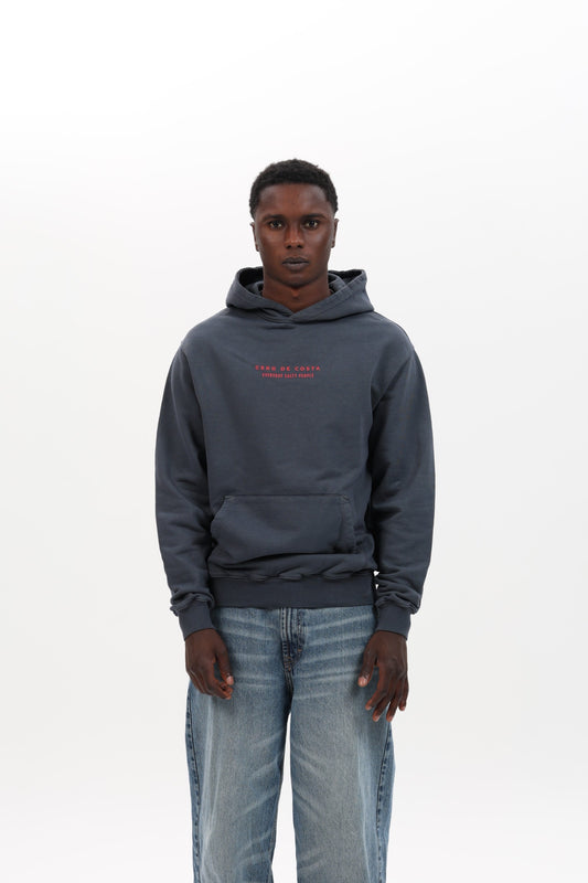 SUDADERA ANTRACITA/QUISQUILLA “PLAYAS SURF” CON CAPUCHA