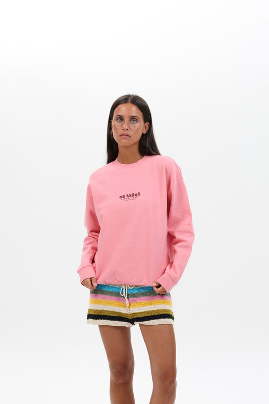 SUDADERA ROSA/GRANATE "OS FAROS"