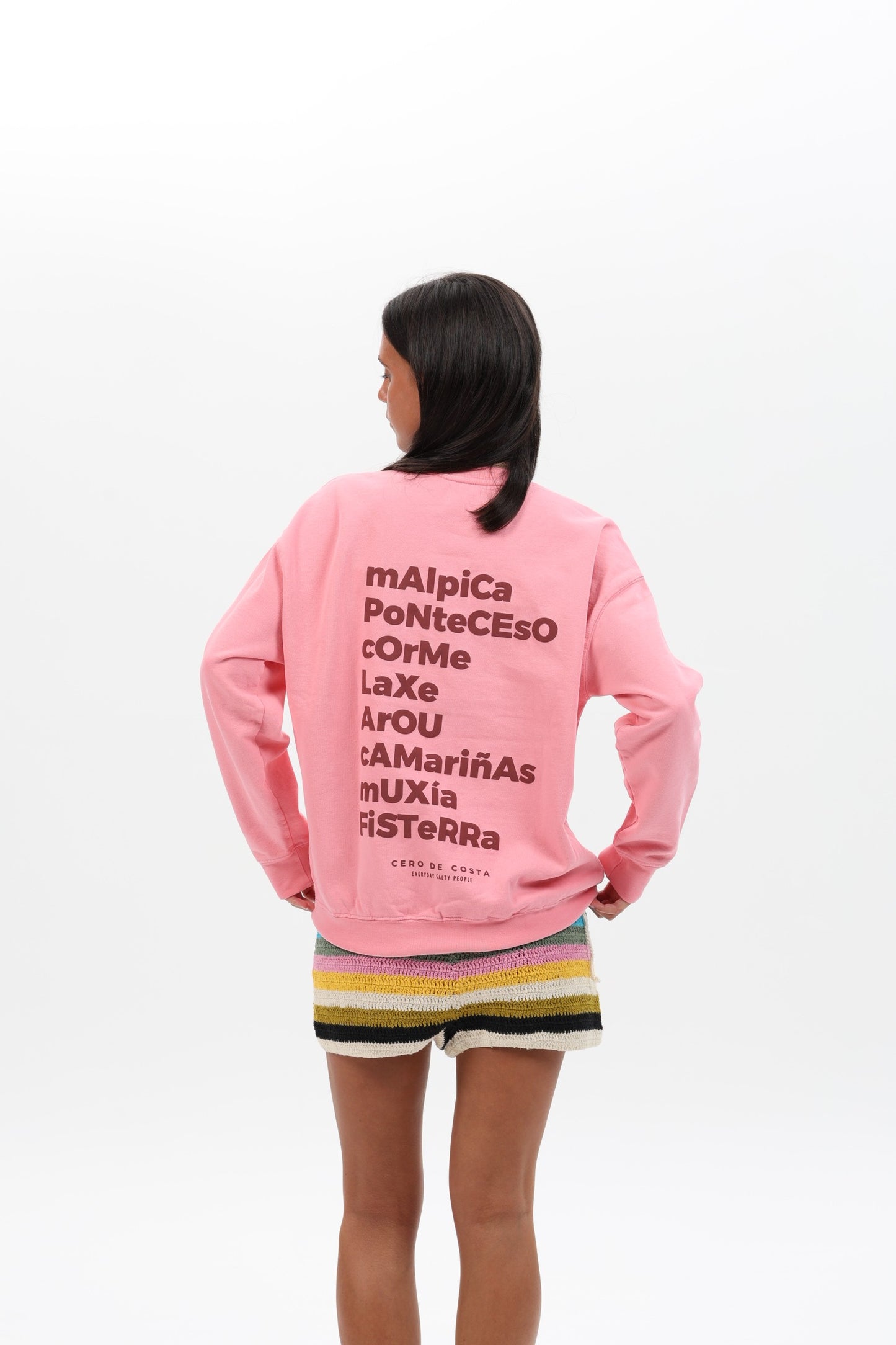 SUDADERA ROSA/GRANATE "OS FAROS"