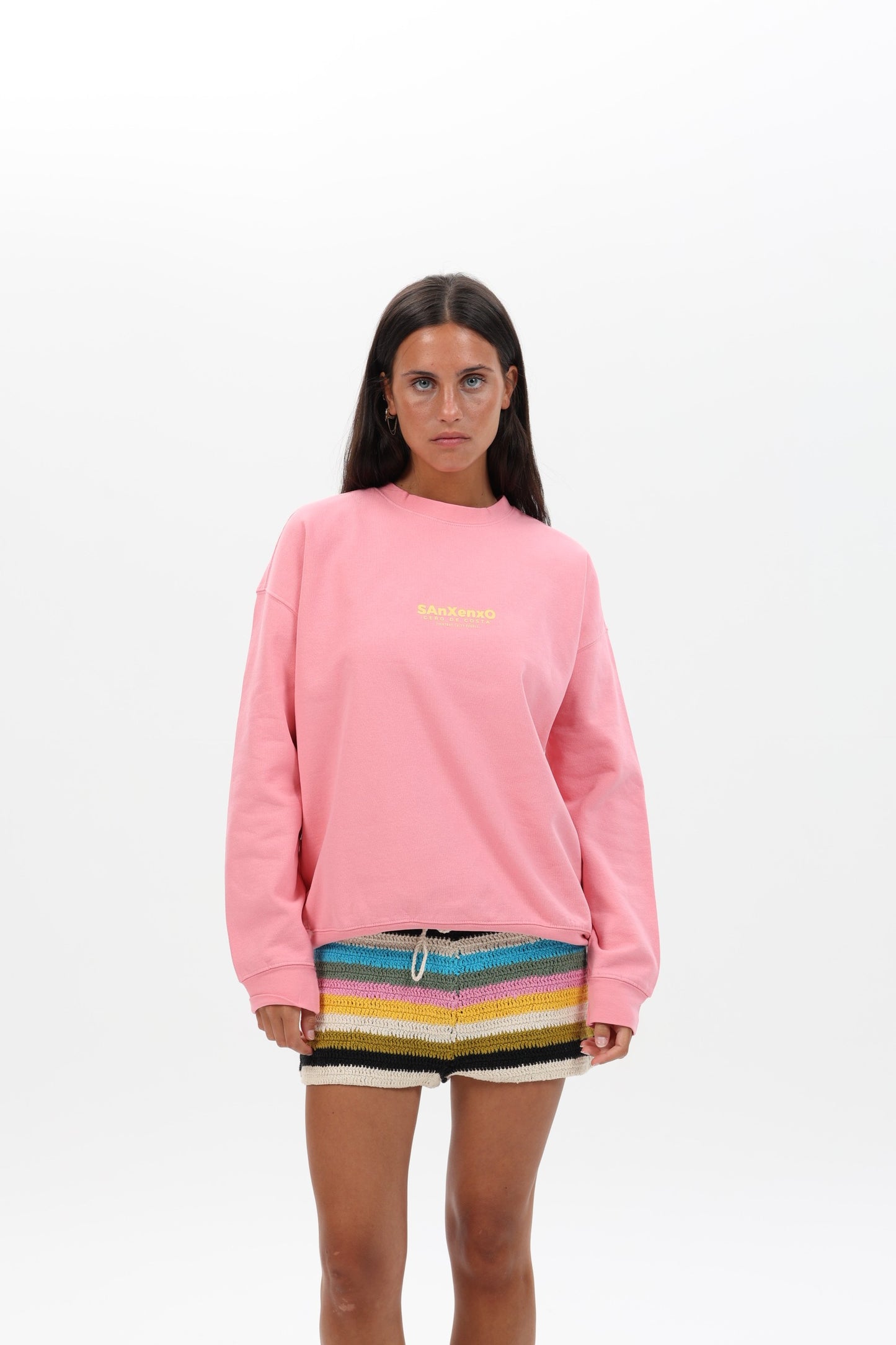 SUDADERA ROSA/BEIGE "SANXENXO"