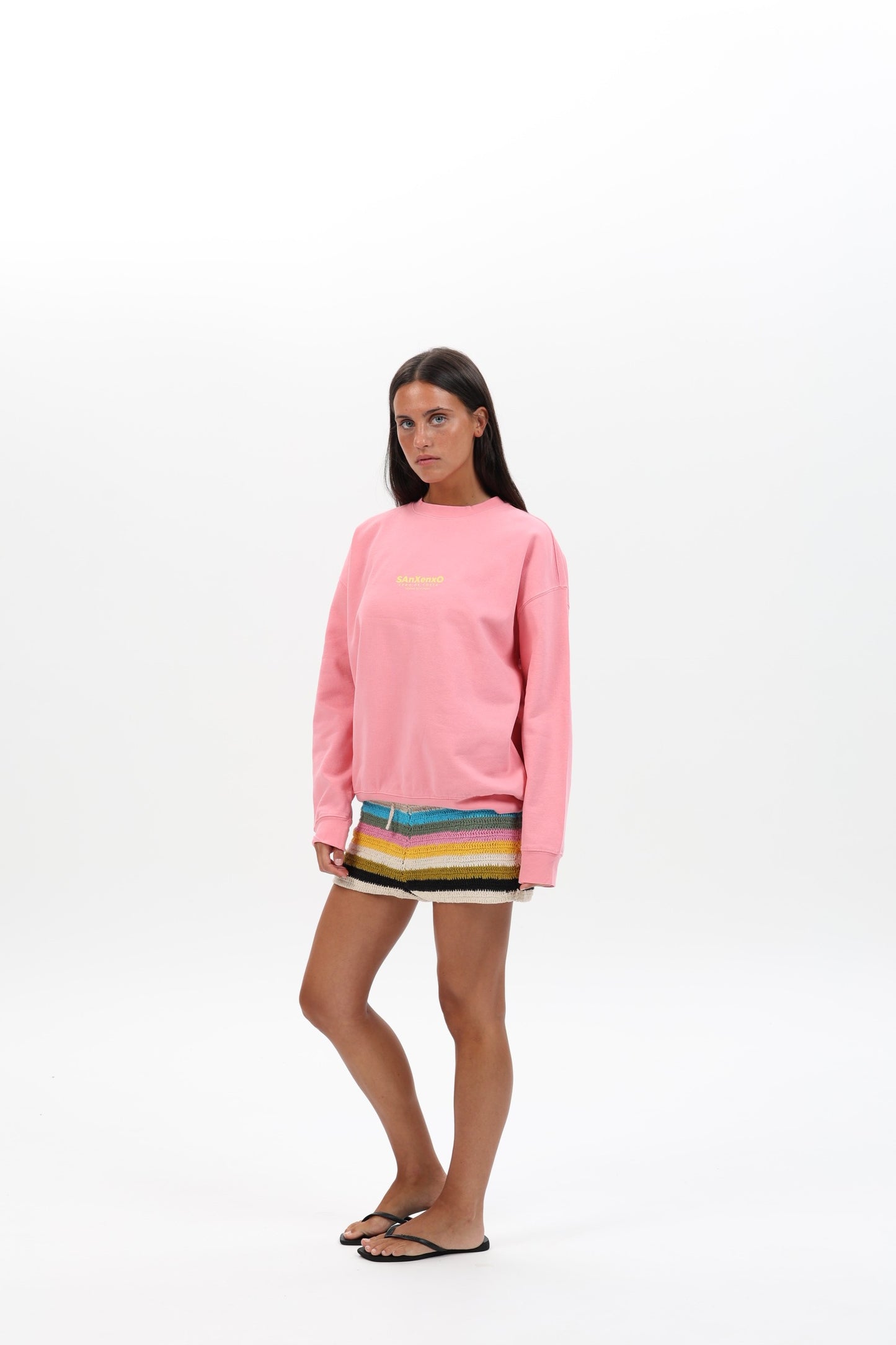 SUDADERA ROSA/BEIGE "SANXENXO"