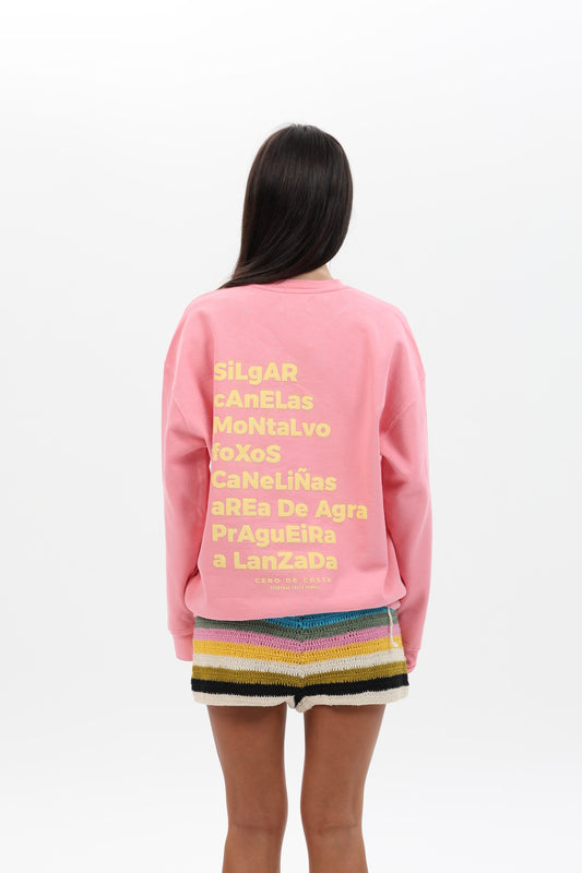 SUDADERA ROSA/BEIGE "SANXENXO"