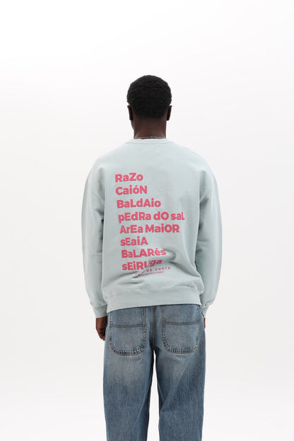 SUDADERA VERDE-AGUA/ROSA "PLAYAS RAZO"