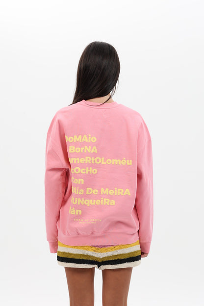 SUDADERA ROSA/BEIGE "MOAÑA"