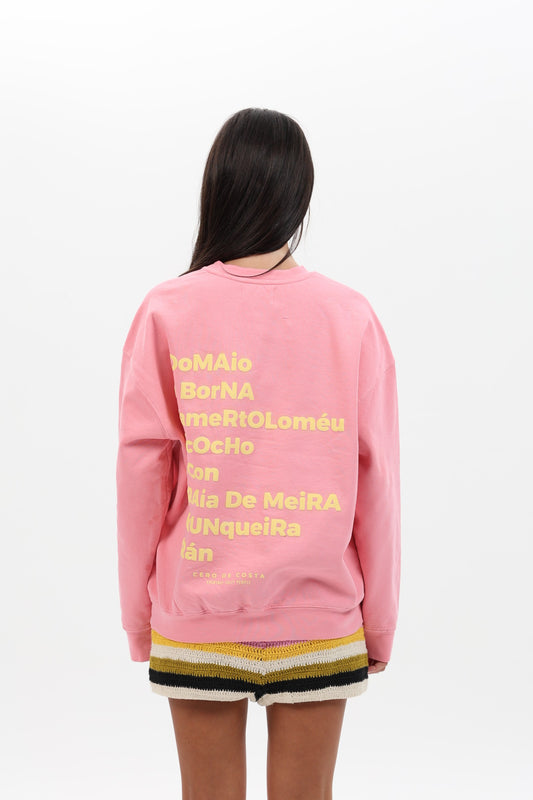 SUDADERA ROSA/BEIGE "MOAÑA"