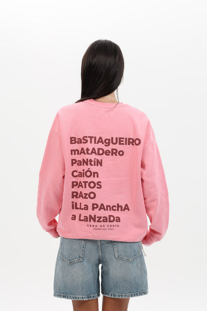 SUDADERA ROSA/GRANATE "PLAYAS SURF"