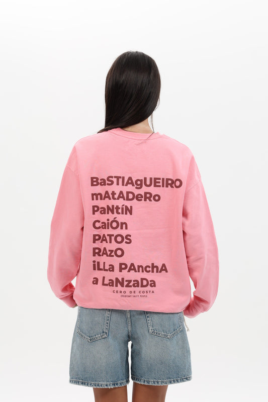 SUDADERA ROSA/GRANATE "PLAYAS SURF"