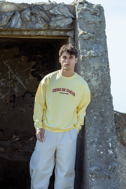 SUDADERA MANTEQUILLA/GRANATE "O SON"