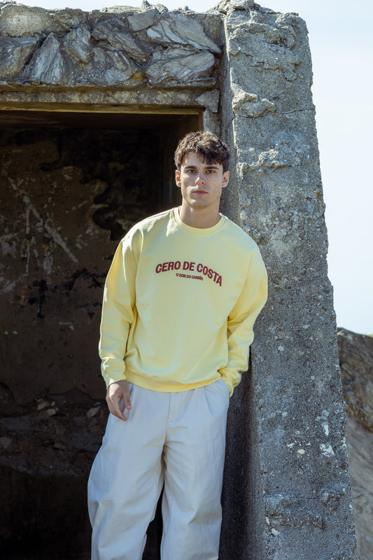 SUDADERA MANTEQUILLA/GRANATE "O SON"
