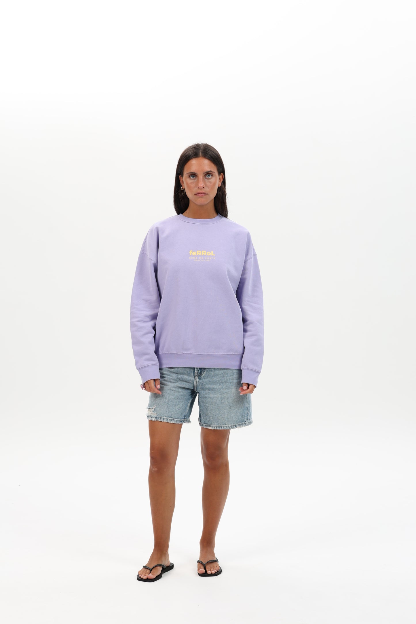 SUDADERA LILA/BEIGE "FERROL"