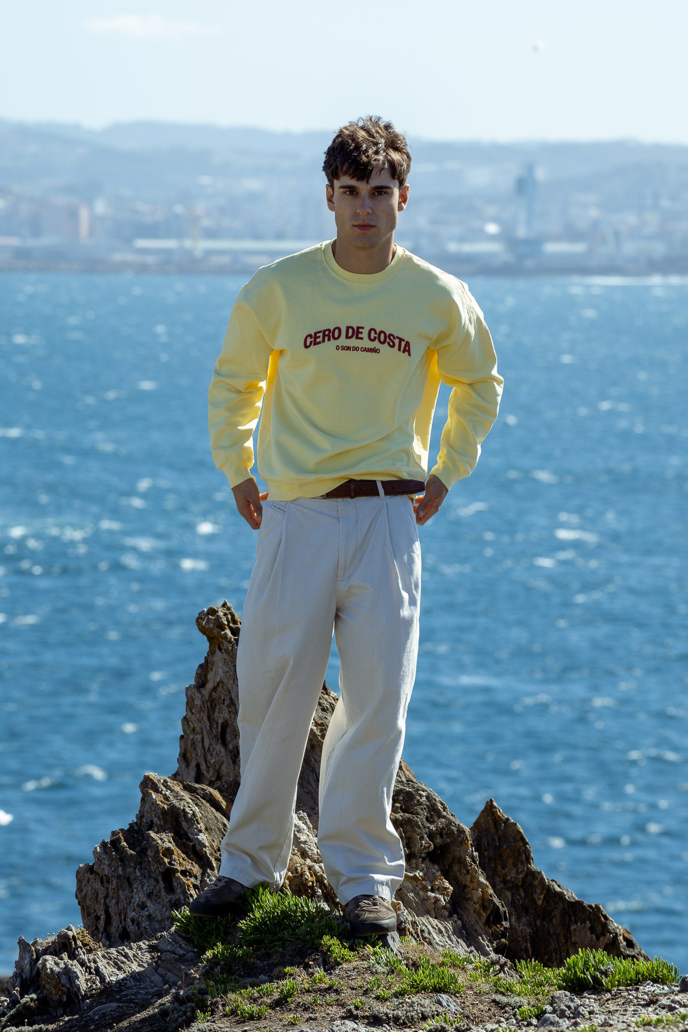 SUDADERA MANTEQUILLA/GRANATE "O SON"