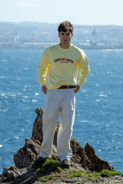 SUDADERA MANTEQUILLA/GRANATE "O SON"