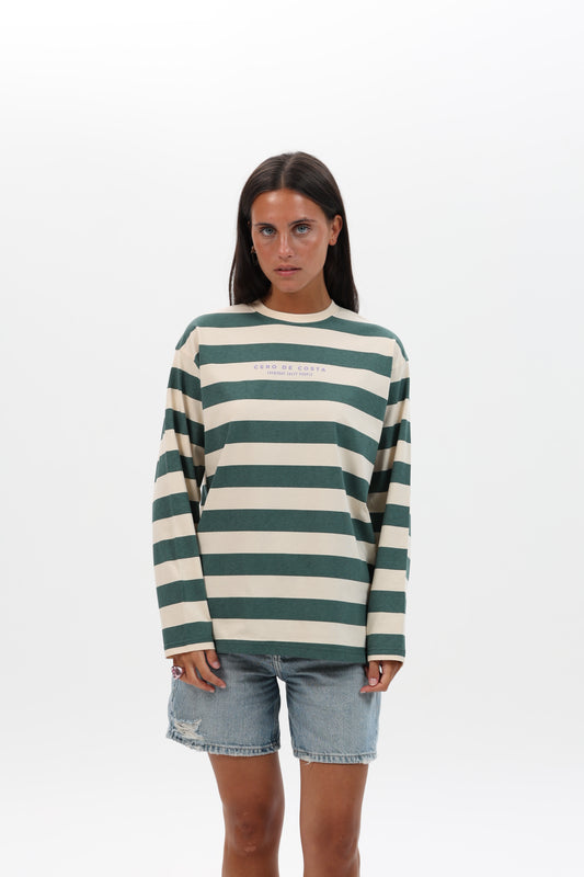 BLUE/LIGHT BLUE "PLAYAS RAZO" STRIPED T-SHIRT 