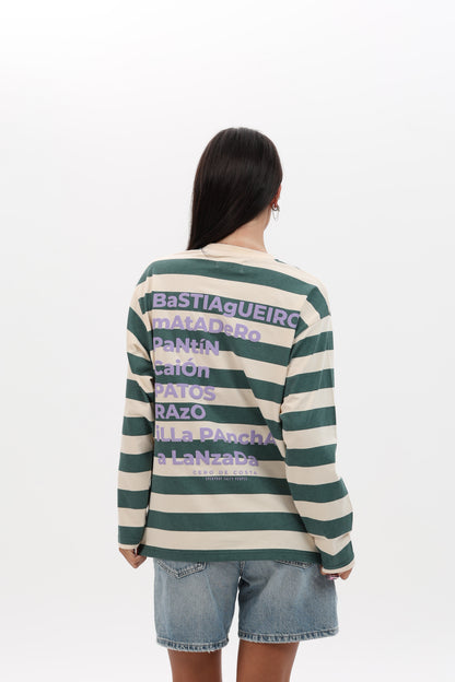 BLUE/LIGHT BLUE "PLAYAS RAZO" STRIPED T-SHIRT 