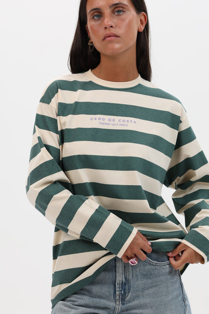 BLUE/LIGHT BLUE "PLAYAS RAZO" STRIPED T-SHIRT 