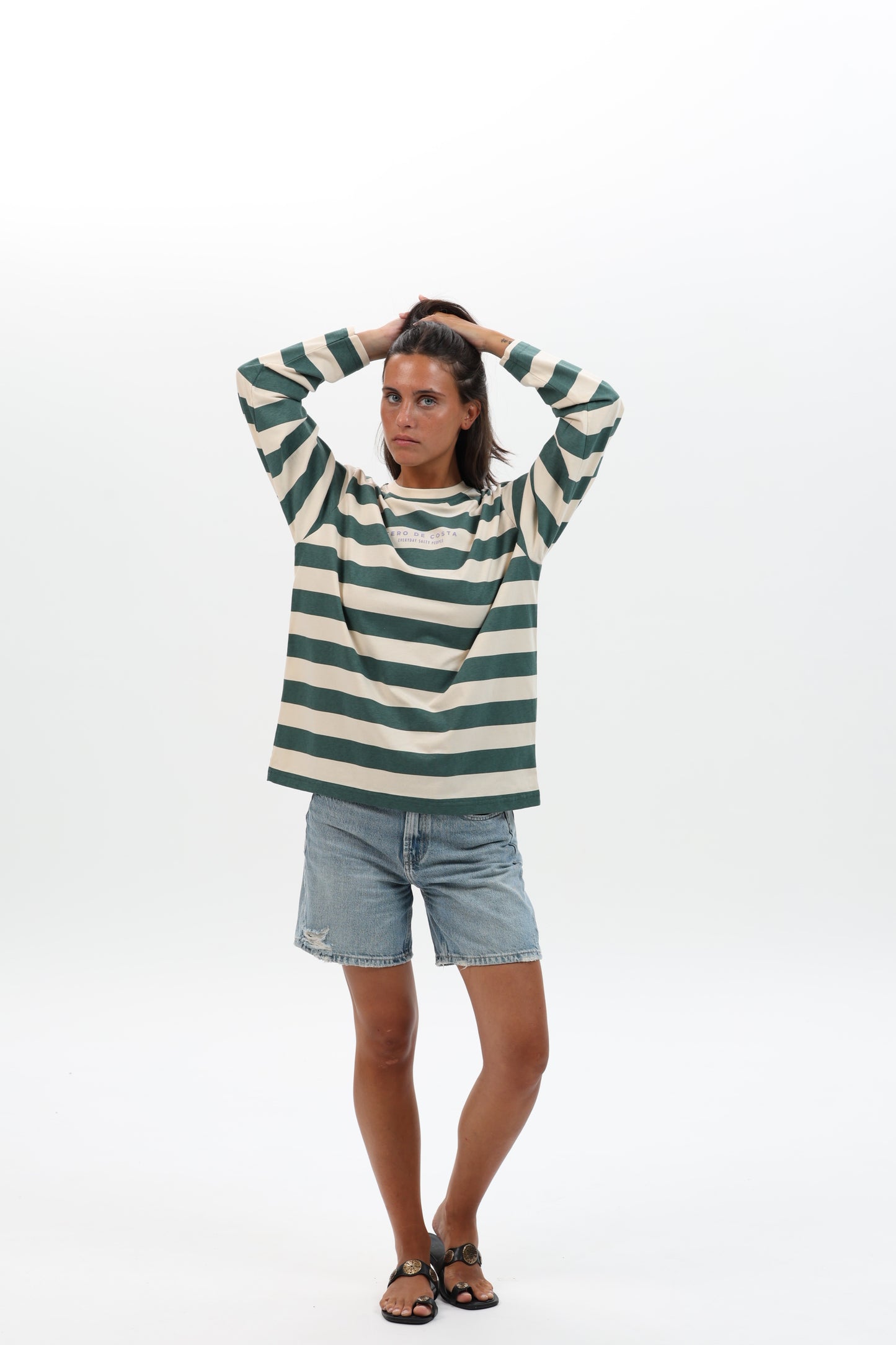 BLUE/LIGHT BLUE "PLAYAS RAZO" STRIPED T-SHIRT 