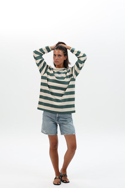 BLUE/LIGHT BLUE "PLAYAS RAZO" STRIPED T-SHIRT 