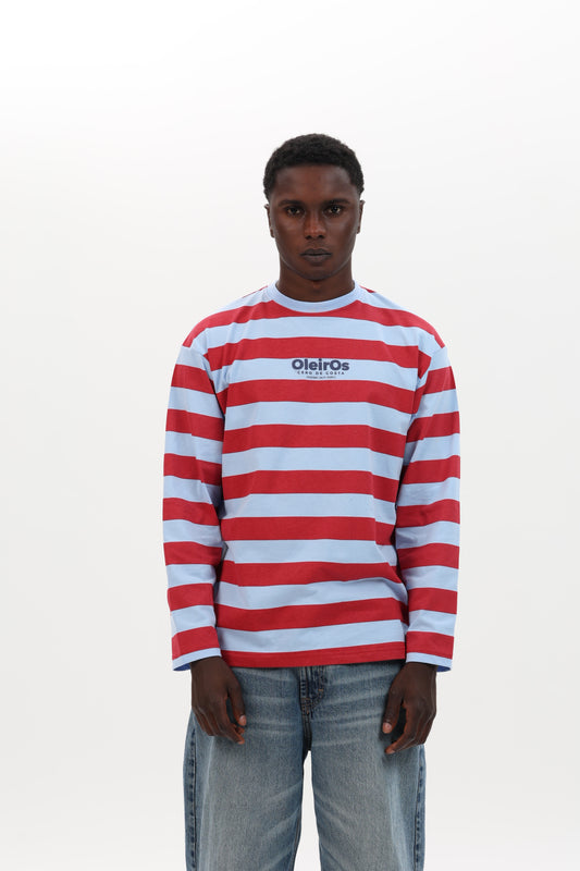 BLUE/LIGHT BLUE "PLAYAS RAZO" STRIPED T-SHIRT 