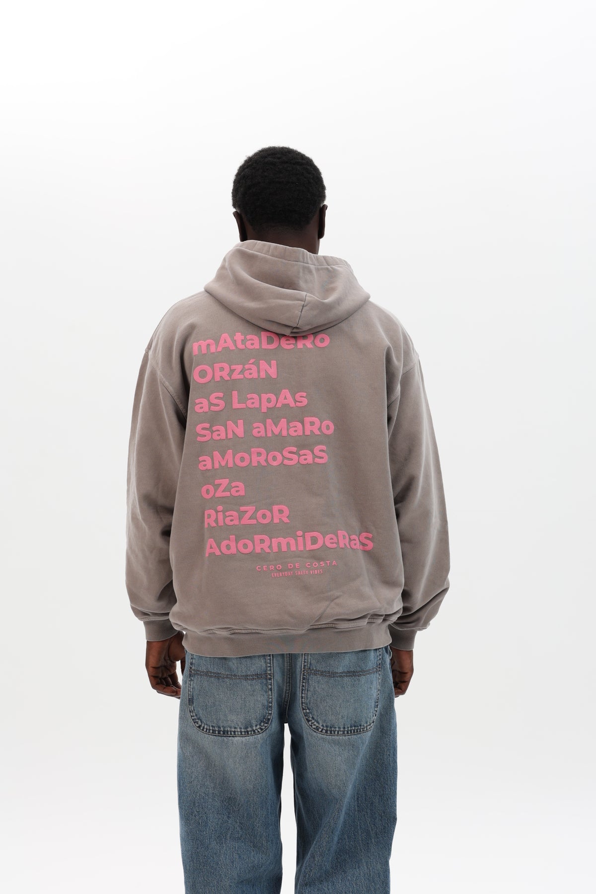 SUDADERA TOPO/ROSA “A CORUÑA” CON CAPUCHA