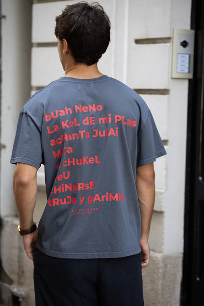 CAMISETA ANTRACITA/QUISQUILLA “KORU CITY"
