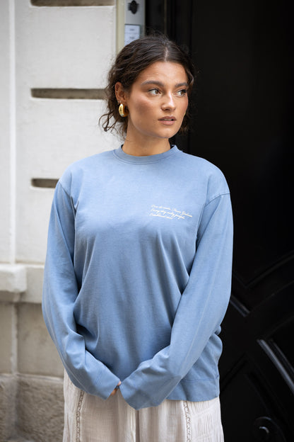 BLUE/LIGHT BLUE "PLAYAS RAZO" STRIPED T-SHIRT 