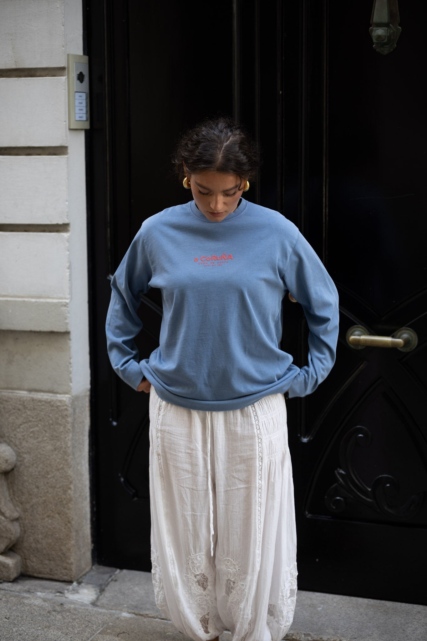 BLUE/LIGHT BLUE "PLAYAS RAZO" STRIPED T-SHIRT 