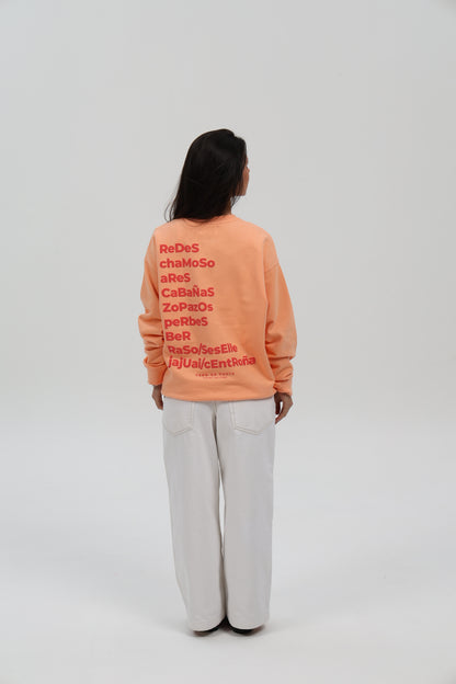 SUDADERA MELOCOTÓN/ROJO "PONTEDEUME"