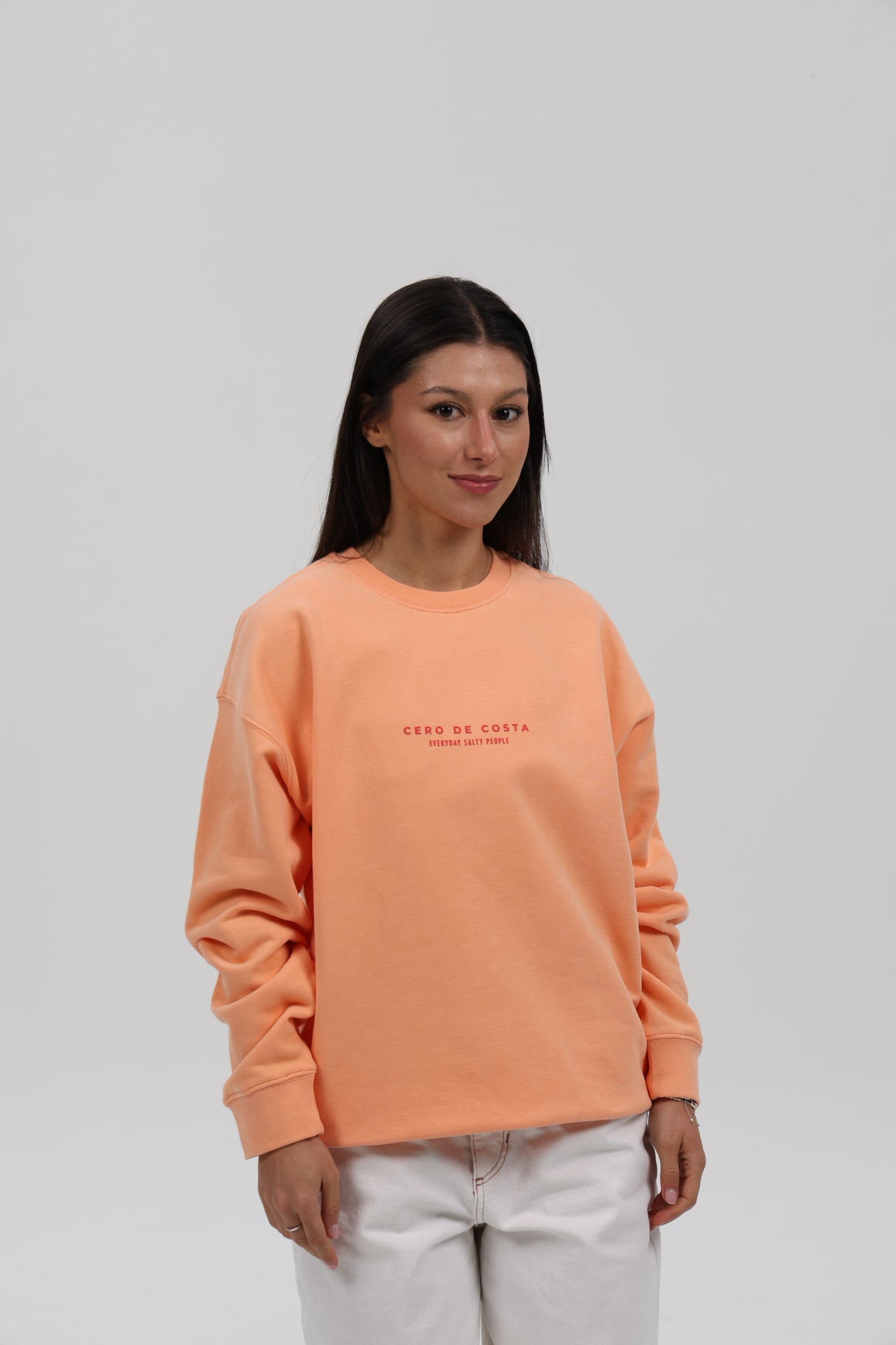 SUDADERA MELOCOTÓN/ROJO "FOTO VITO"