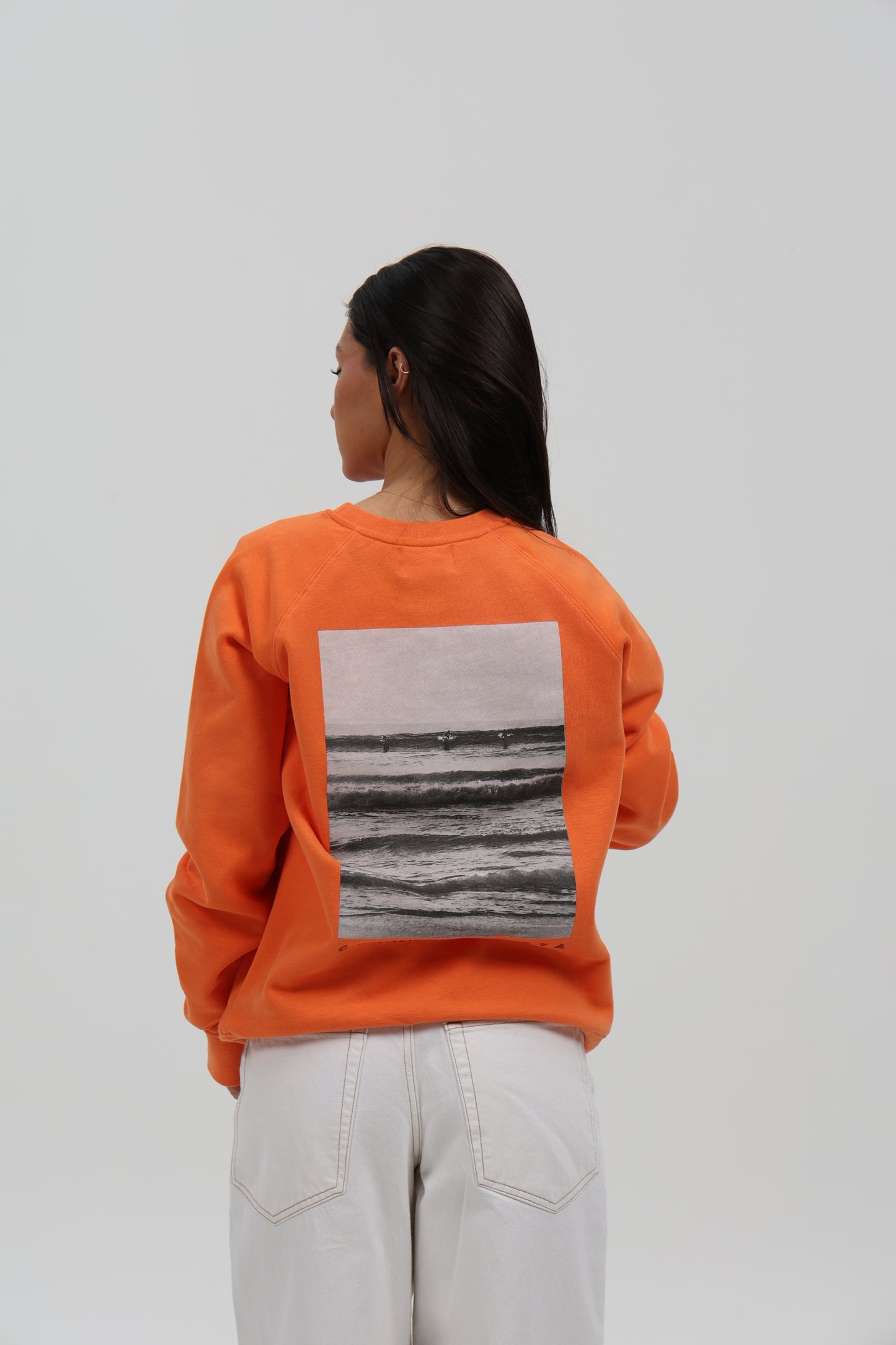 SUDADERA CORAL/ROJO "FOTO SURFERS"