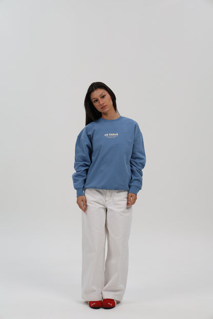 SUDADERA AZUL-D/BEIGE "OS FAROS"