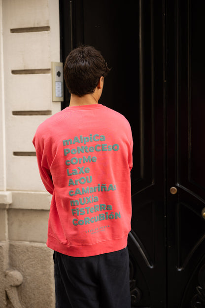 SUDADERA FRESA/VERDE "OS FAROS"