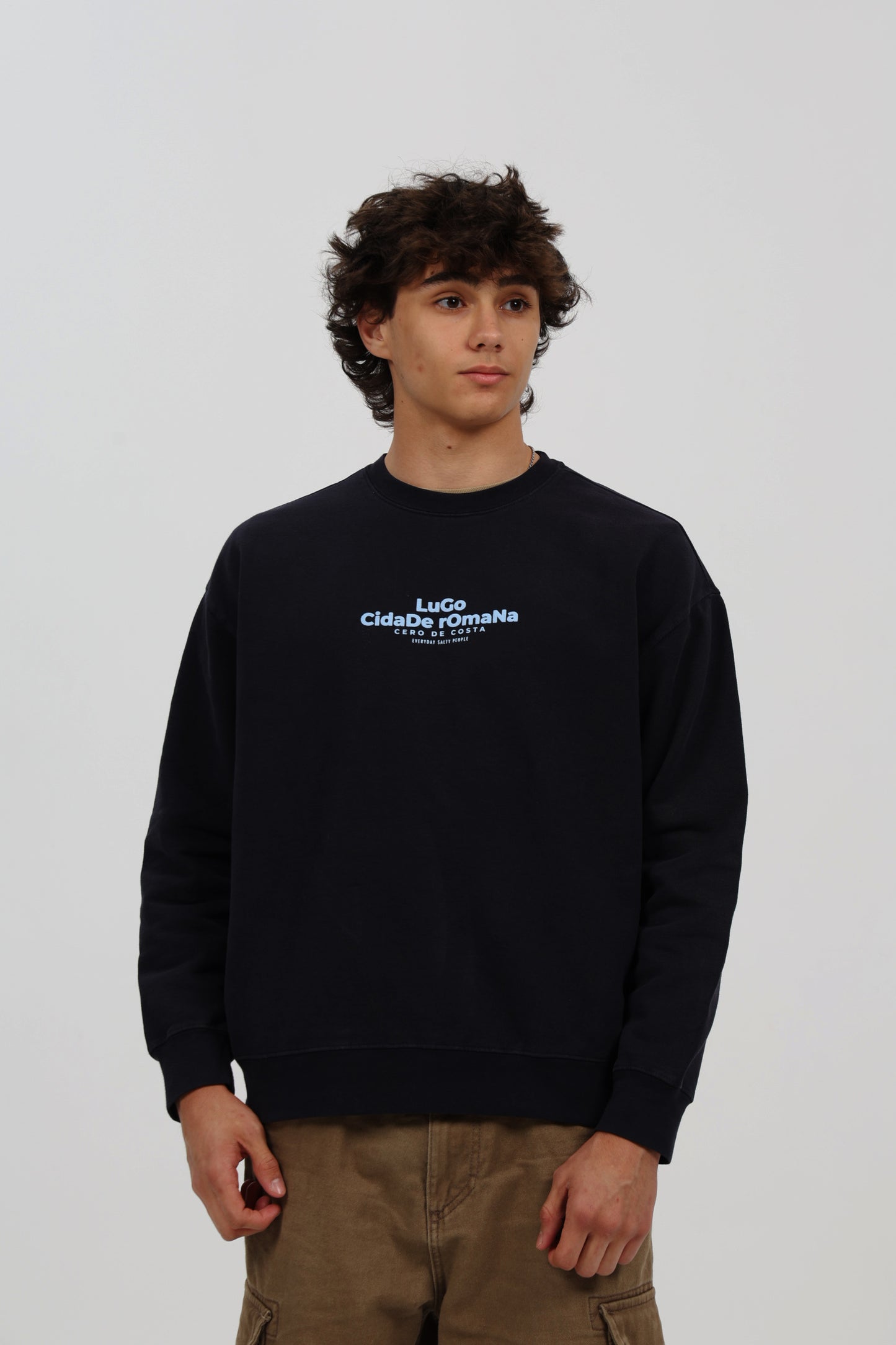 SUDADERA ANTRACITA-O/CELESTE "LUGO CIDADE ROMANA"