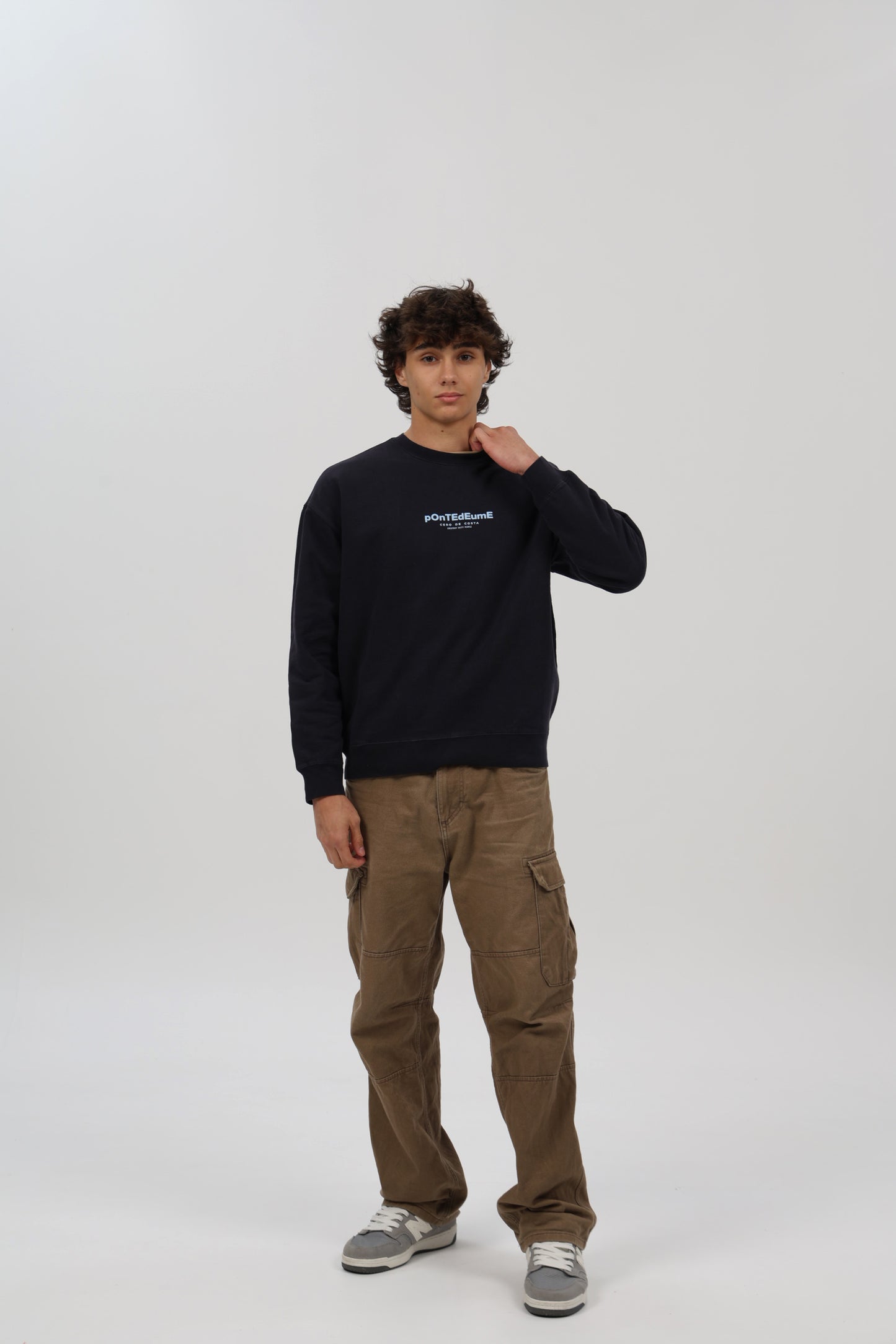 SUDADERA ANTRACITA-O/CELESTE "PONTEDEUME"