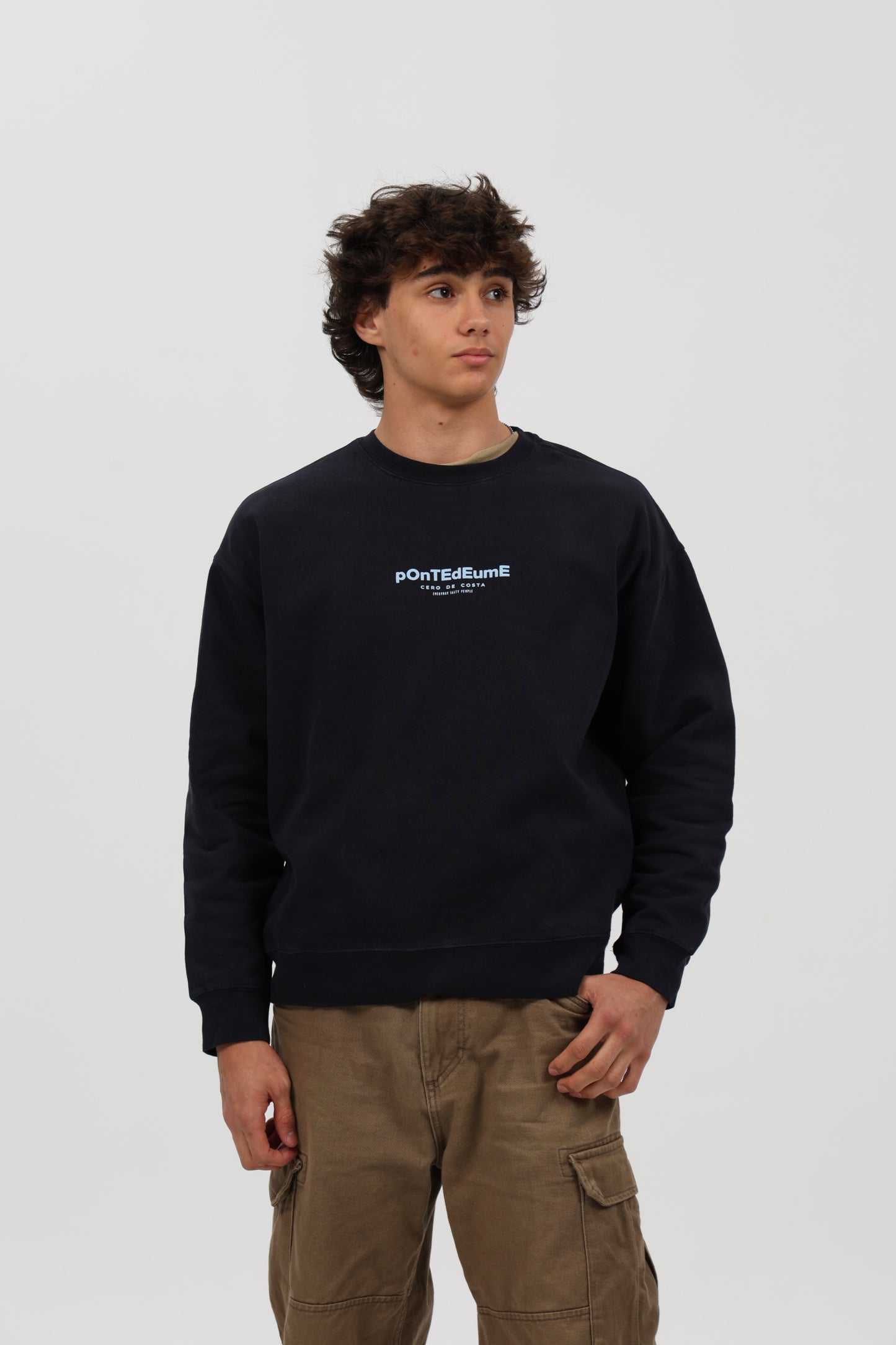 SUDADERA ANTRACITA-O/CELESTE "PONTEDEUME"