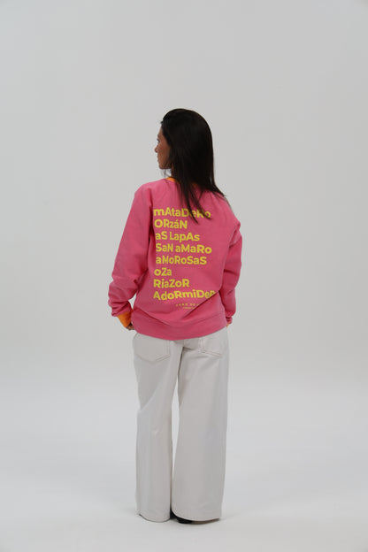 SUDADERA FUCSIA-RIPN/AMARILLO "A CORUÑA"