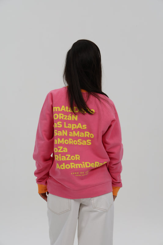 SUDADERA FUCSIA-RIPN/AMARILLO "A CORUÑA"