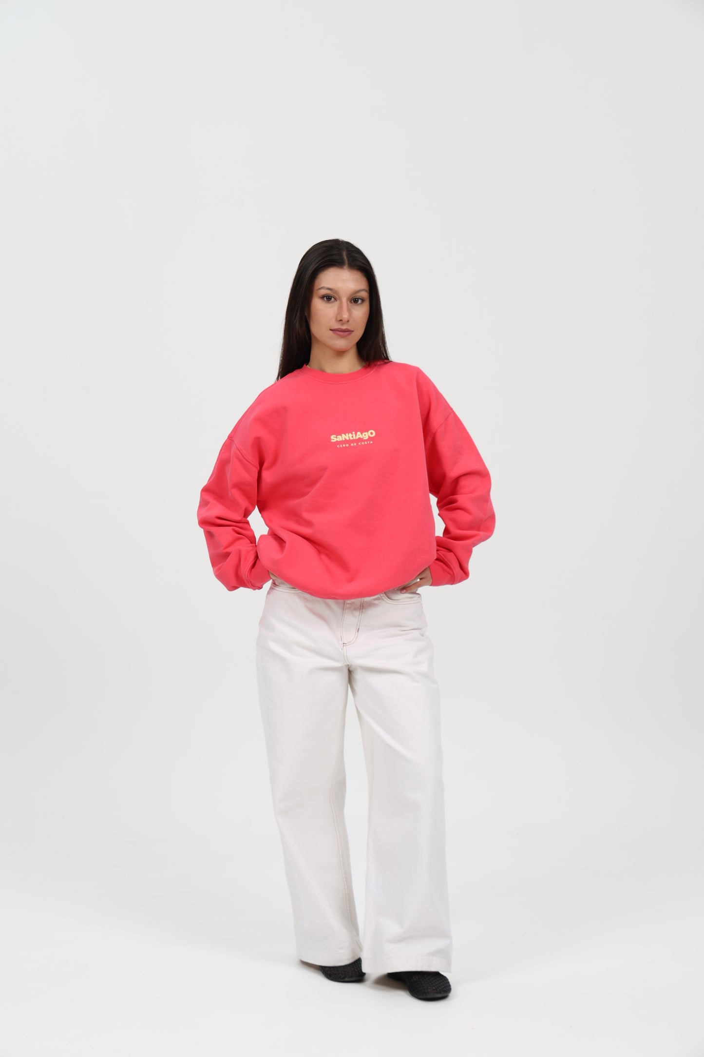 SUDADERA FRESA/BEIGE "SANTIAGO"