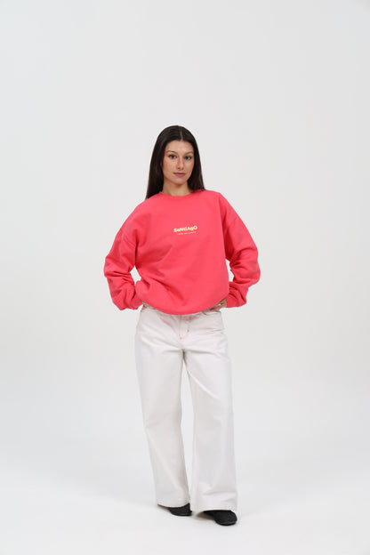 SUDADERA FRESA/BEIGE "SANTIAGO"